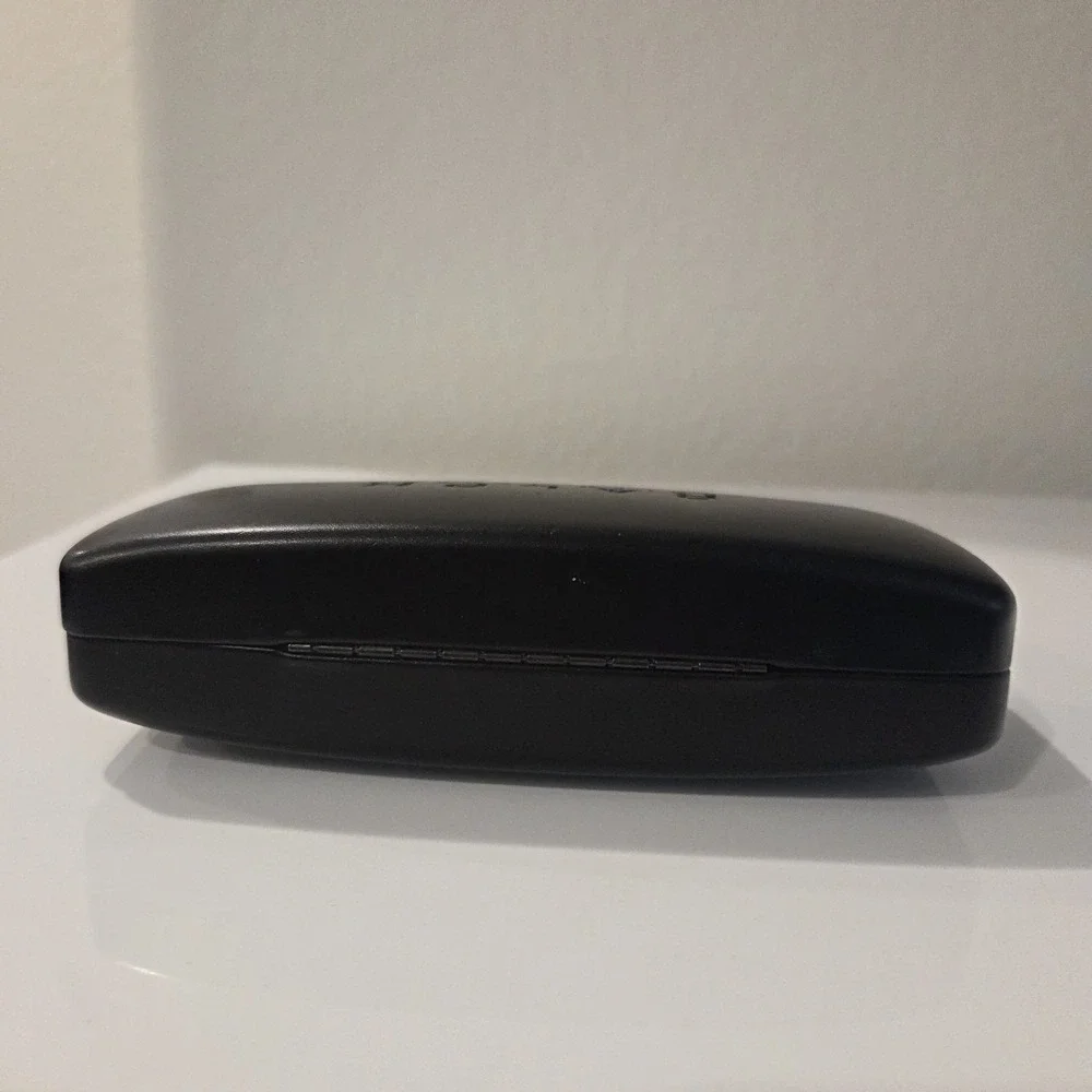 RALPH LAUREN BLACK AUTHENTIC EYEGLASSES SUNGLASSES HARD CLAM SHELL CASE + CLOTH
